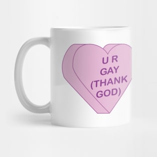 U R Gay - Conversation Heart Mug